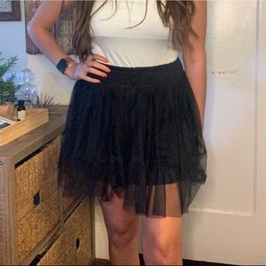Black tulle skirt